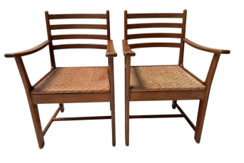 Two Modernist Art Deco Armchairs by Bas van Pelt for My Home, 1930s